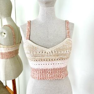 Free people western knotted cropped top